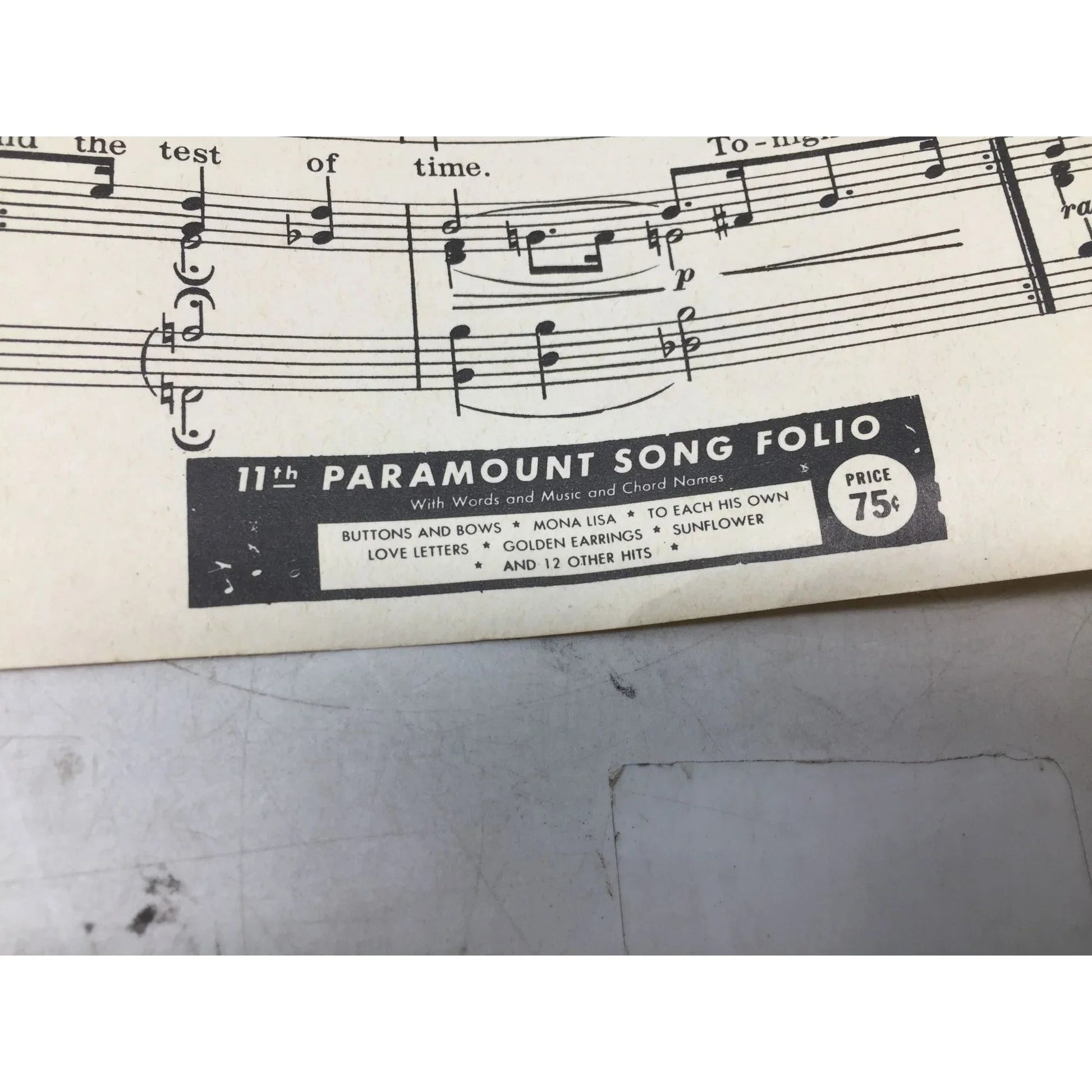 ''The Test of Time'' Vintage Sheet Music Book - A+ Stuff - SHEET MUSIC - A+ Stuff