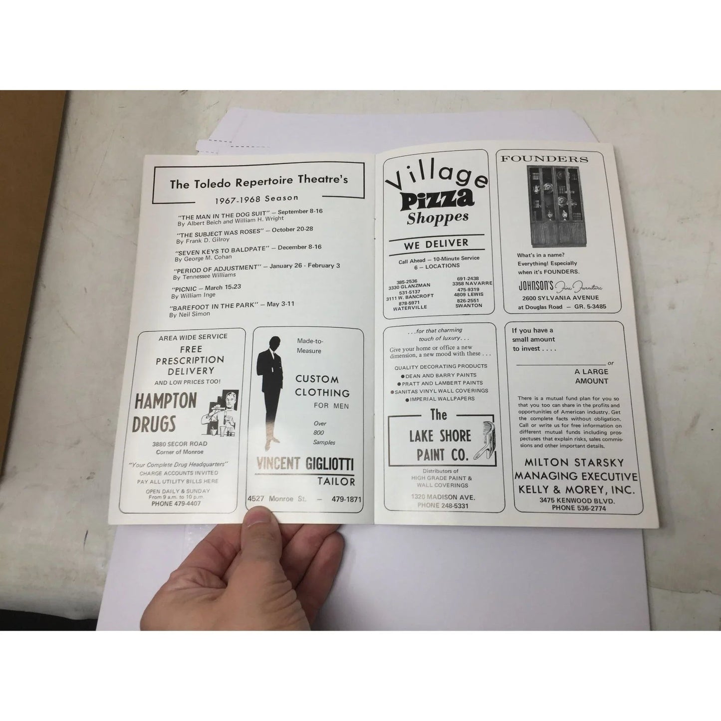 The Toledo Repertoire Theatre Playbill - March 15 - 23, 1968 - A+ Stuff - books - A+ Stuff
