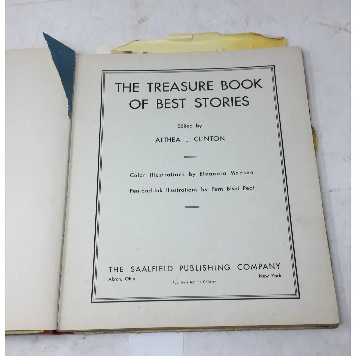 ''THE TREASURE BOOK OF BEST STORIES'' Vintage Hardcover book - A+ Stuff - Books - A+ Stuff