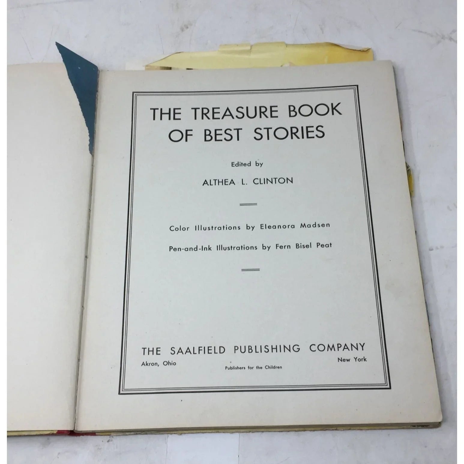 ''THE TREASURE BOOK OF BEST STORIES'' Vintage Hardcover book - A+ Stuff - Books - A+ Stuff