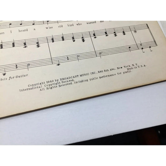 ''THE WISE OLD OWL'' BY JOE RICARDEL - A+ Stuff - Sheet Music - A+ Stuff