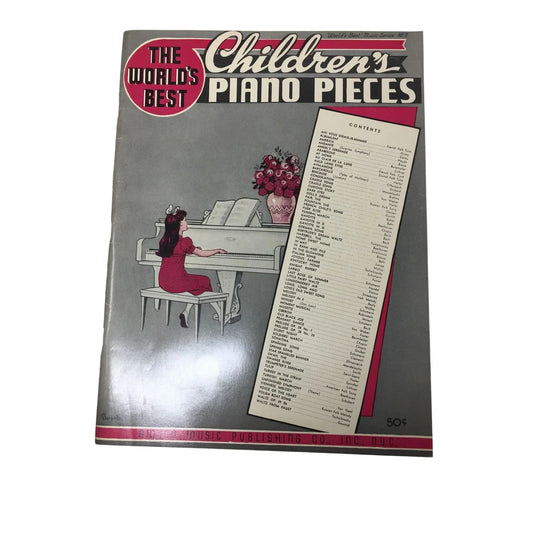 The World's Best Children's Piano pieces Vintage Sheet Music Book - A+ Stuff - SHEET MUSIC - A+ Stuff