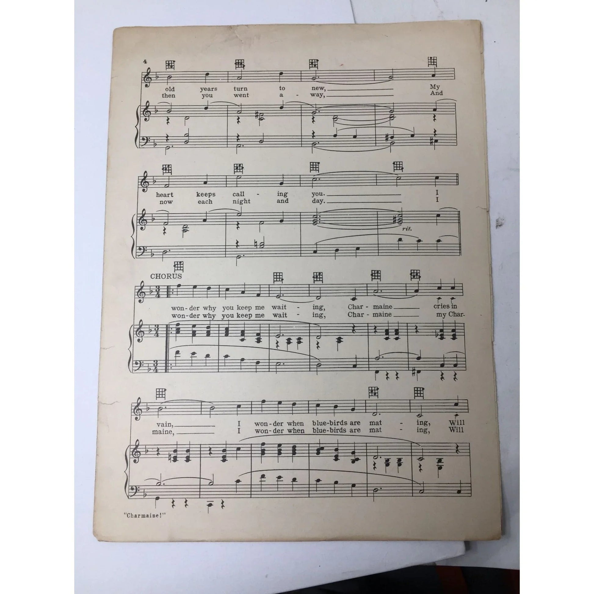 Theme song from ''What Price Glory'' ''Charmaine'' With Ukulele Arrangement - A+ Stuff - SHEET MUSIC - A+ Stuff