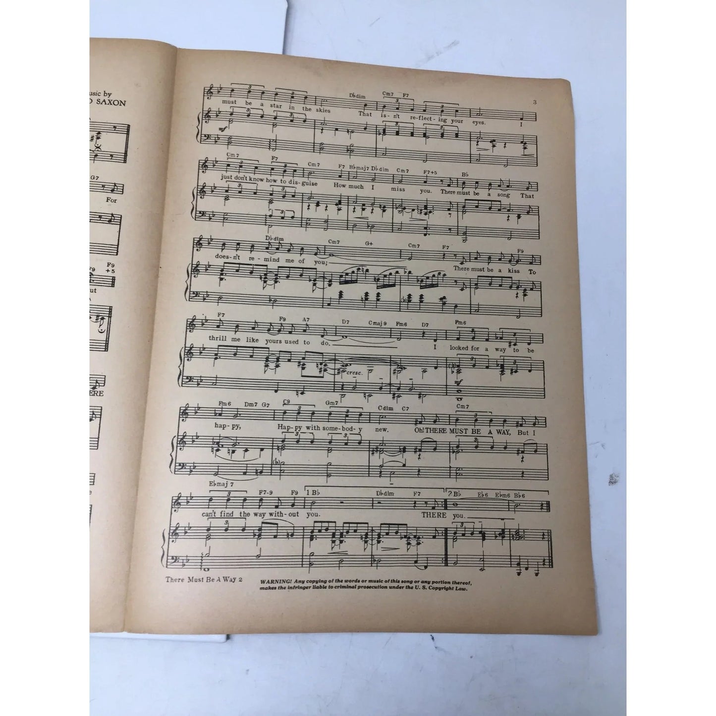 There Must Be A Way Vintage 1945 Sheet music - A+ Stuff - sheet music - A+ Stuff