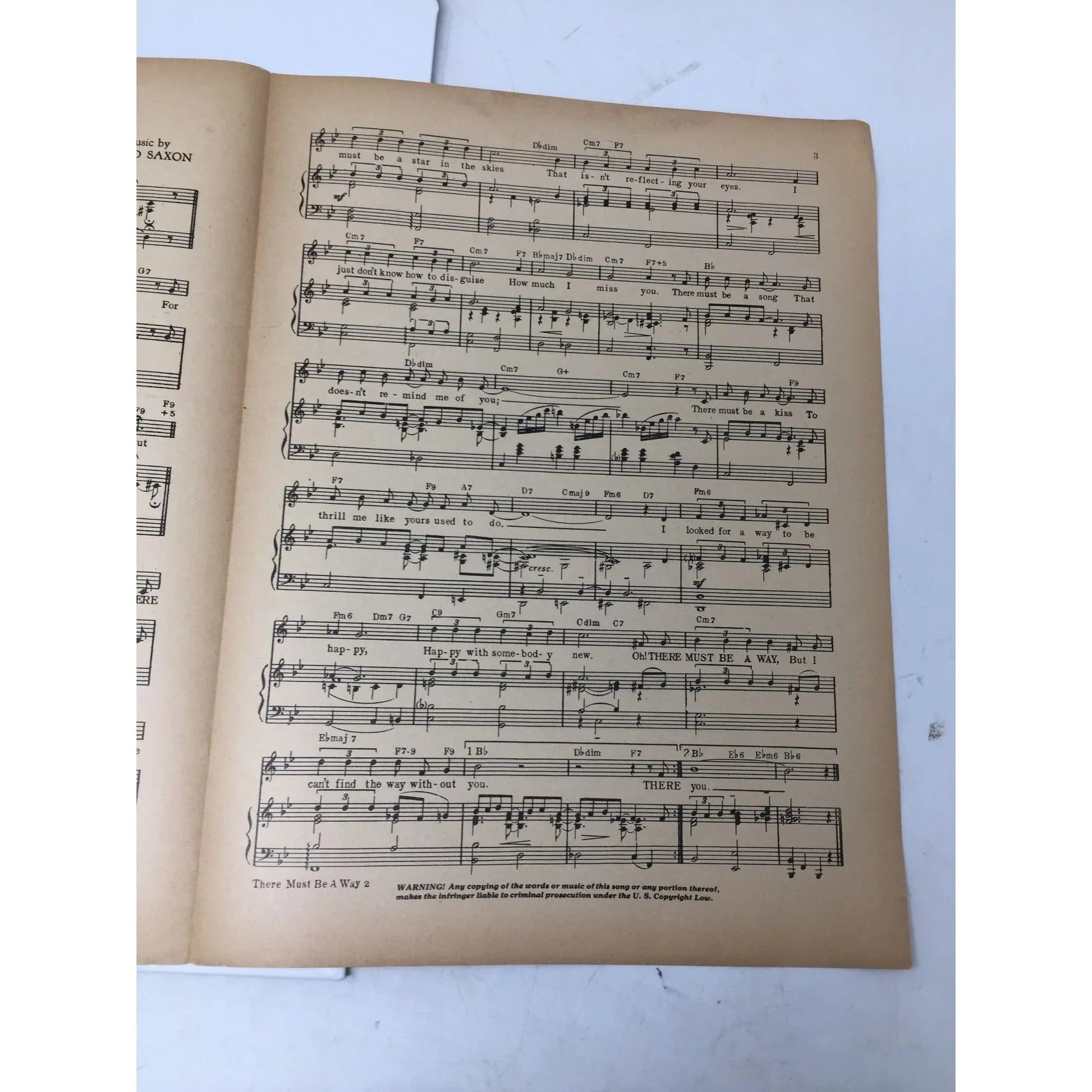 There Must Be A Way Vintage 1945 Sheet music - A+ Stuff - sheet music - A+ Stuff