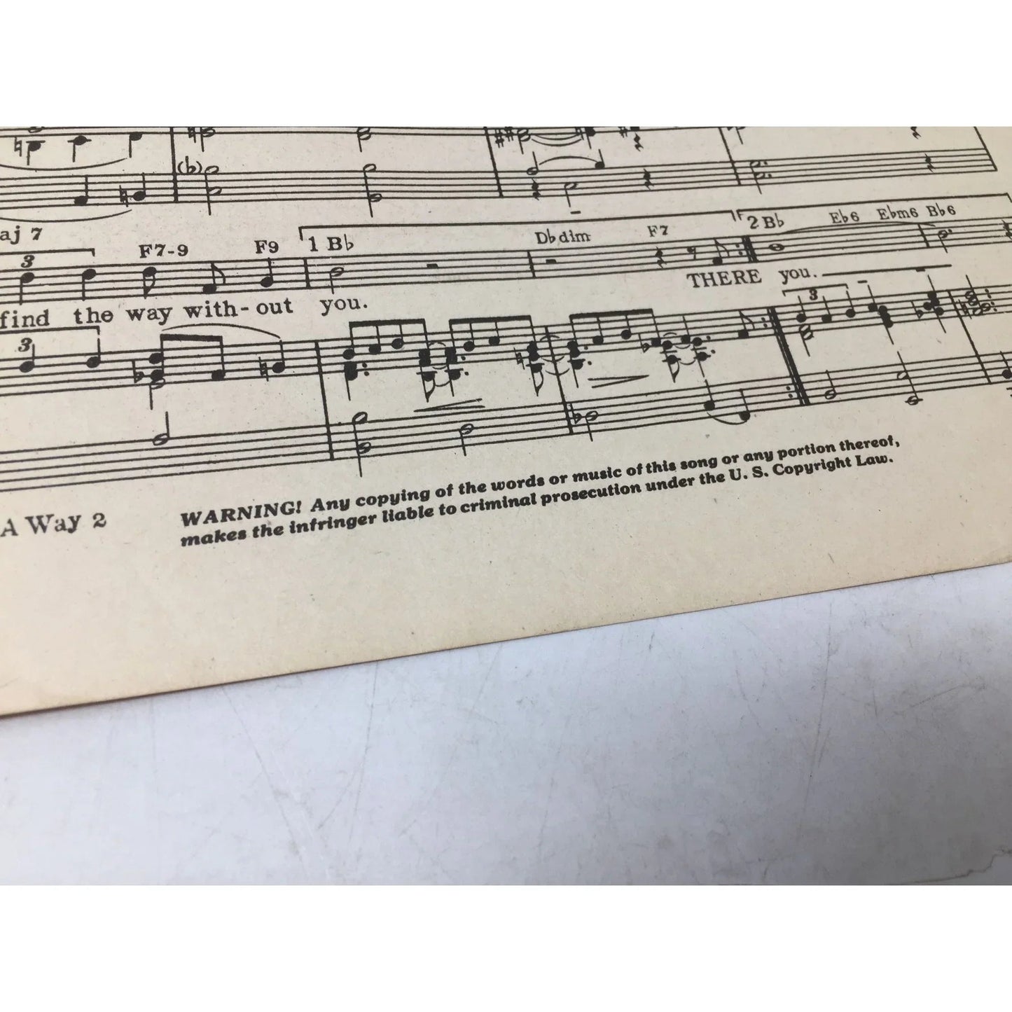 ''THERE MUST BE A WAY'' Vintage 1945 Sheet music - A+ Stuff - sheet music - A+ Stuff