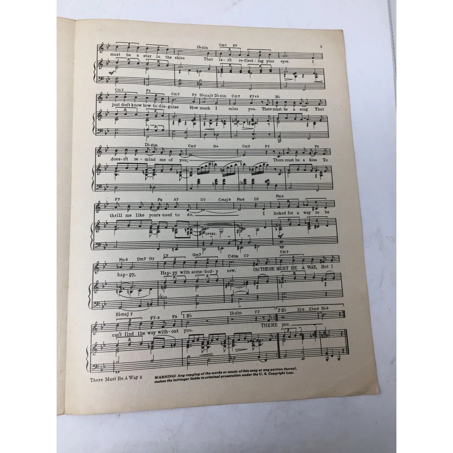 ''THERE MUST BE A WAY'' Vintage 1945 Sheet music - A+ Stuff - sheet music - A+ Stuff