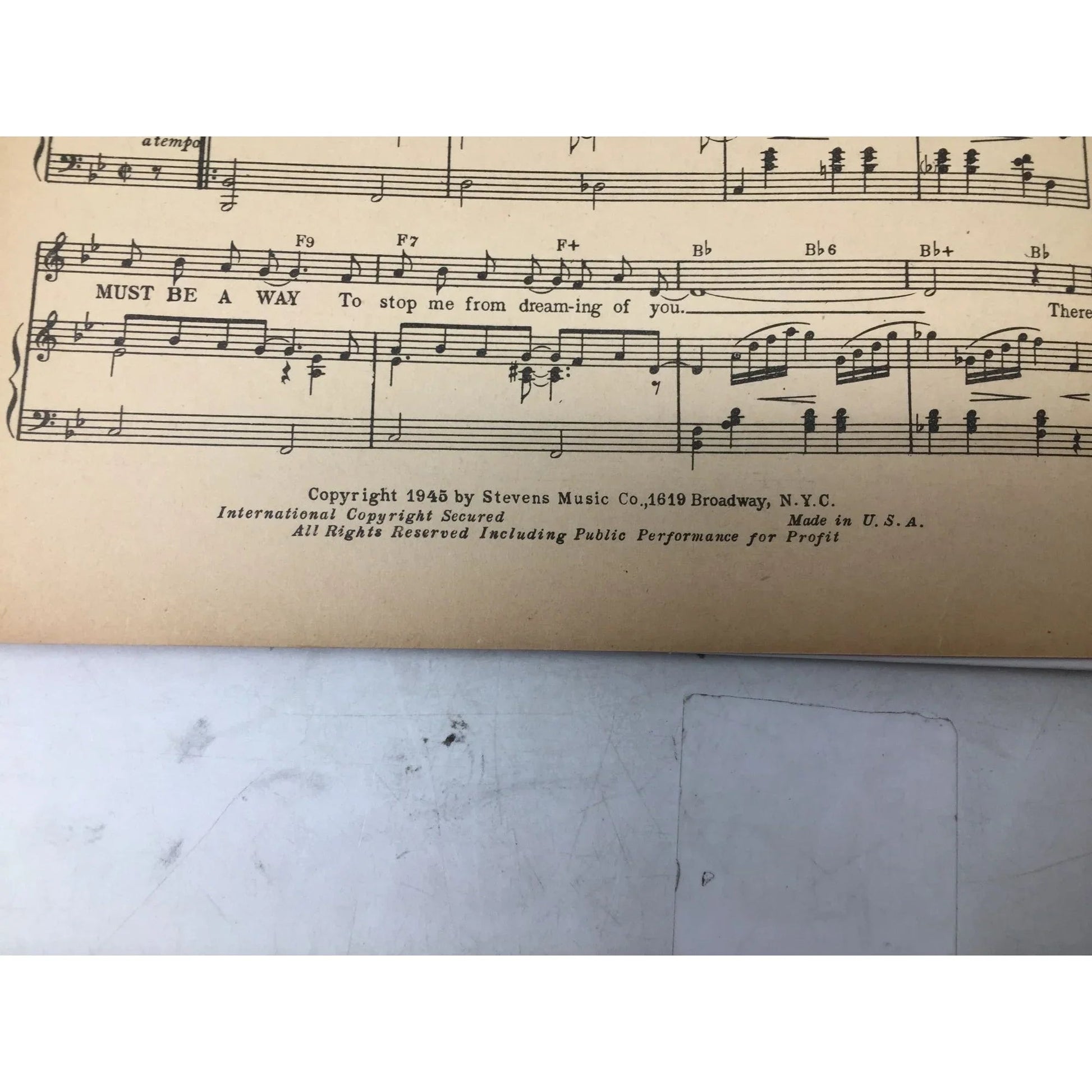 There Must Be A Way Vintage 1945 Sheet music - A+ Stuff - sheet music - A+ Stuff