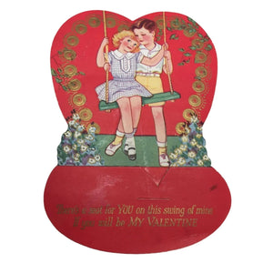 ''There's a seat for you on this swing of mine'' Valentine's Day Card