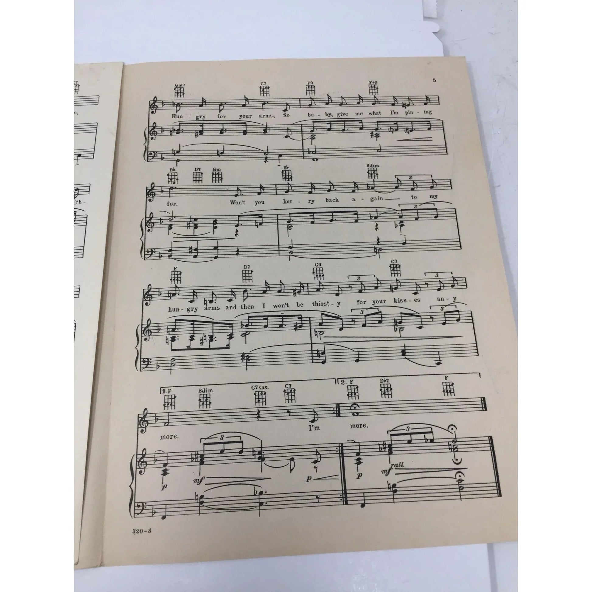 ''Thirsty for your Kisses'' Vintage Sheet Music Book - A+ Stuff - SHEET MUSIC - A+ Stuff