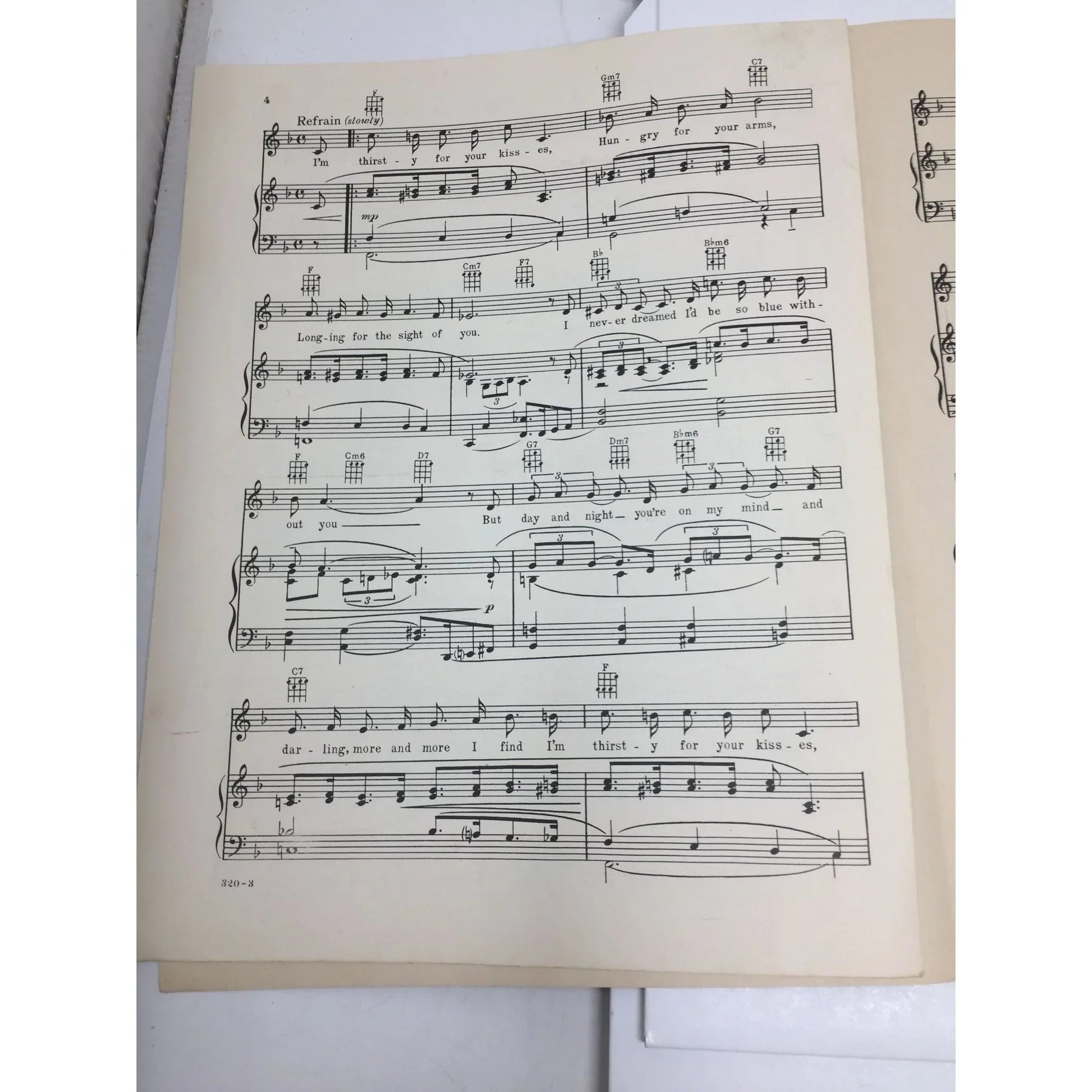 ''Thirsty for your Kisses'' Vintage Sheet Music Book - A+ Stuff - SHEET MUSIC - A+ Stuff