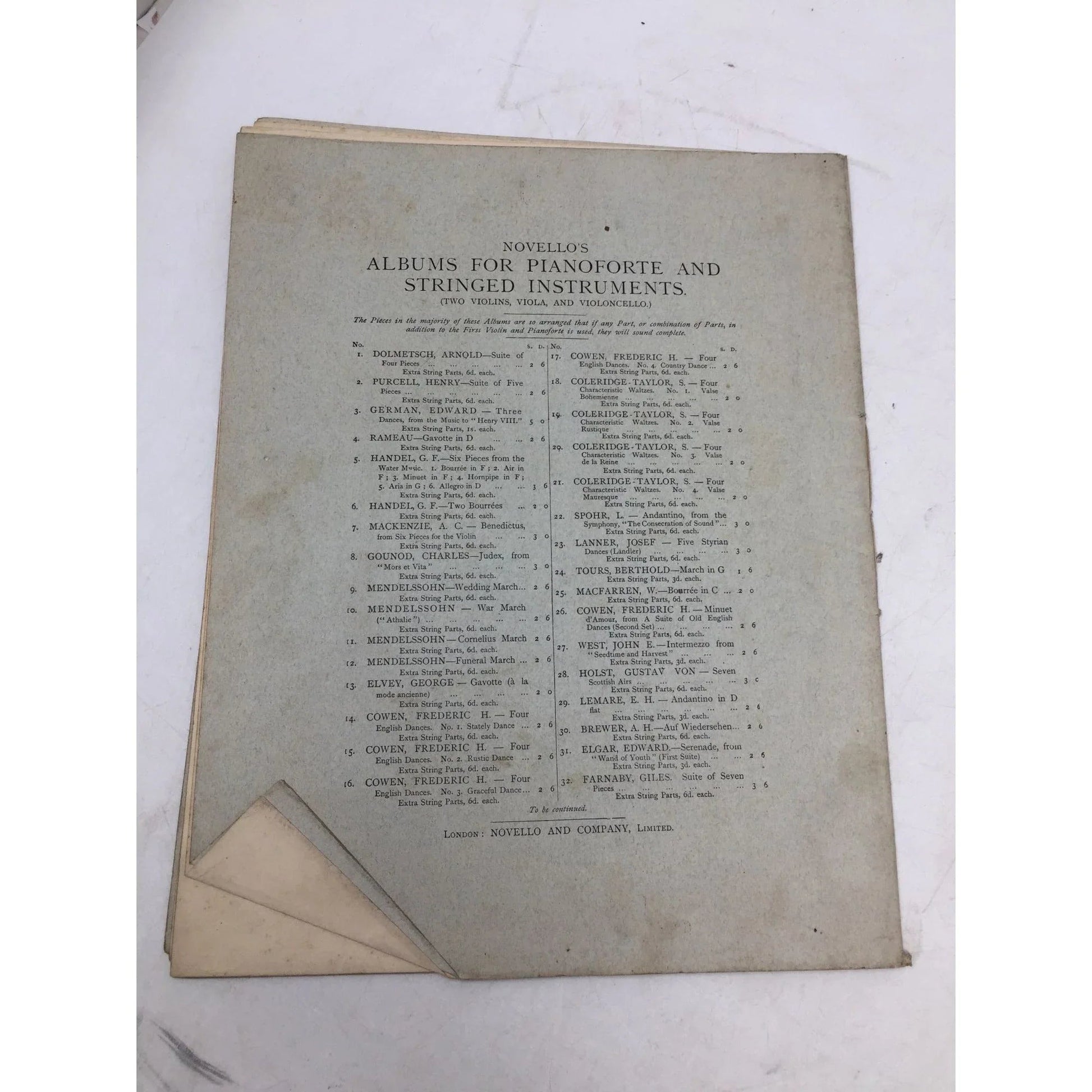 ''THREE DANCE FROM HENRY VIII EDWARD GERMAN'' - A+ Stuff - SHEET MUSIC - A+ Stuff