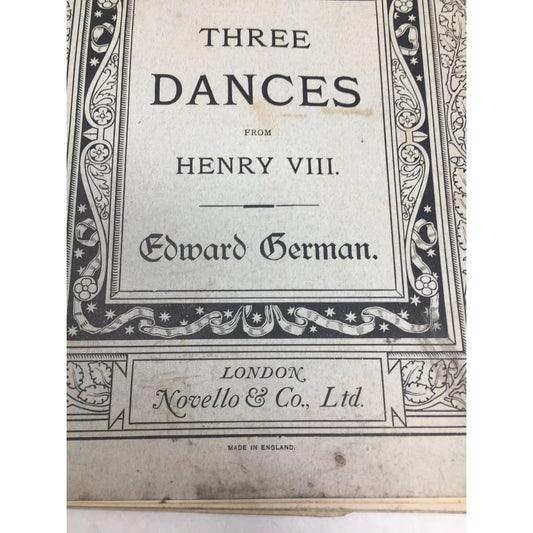 ''THREE DANCE FROM HENRY VIII EDWARD GERMAN'' - A+ Stuff - SHEET MUSIC - A+ Stuff