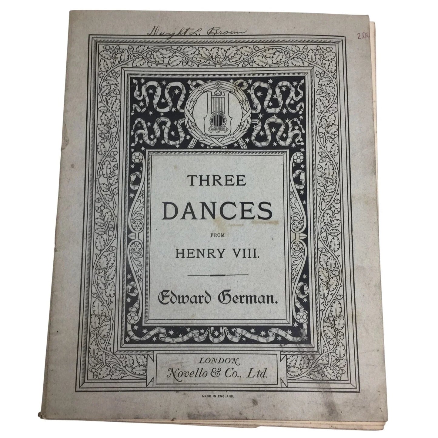 ''THREE DANCE FROM HENRY VIII EDWARD GERMAN'' - A+ Stuff - SHEET MUSIC - A+ Stuff