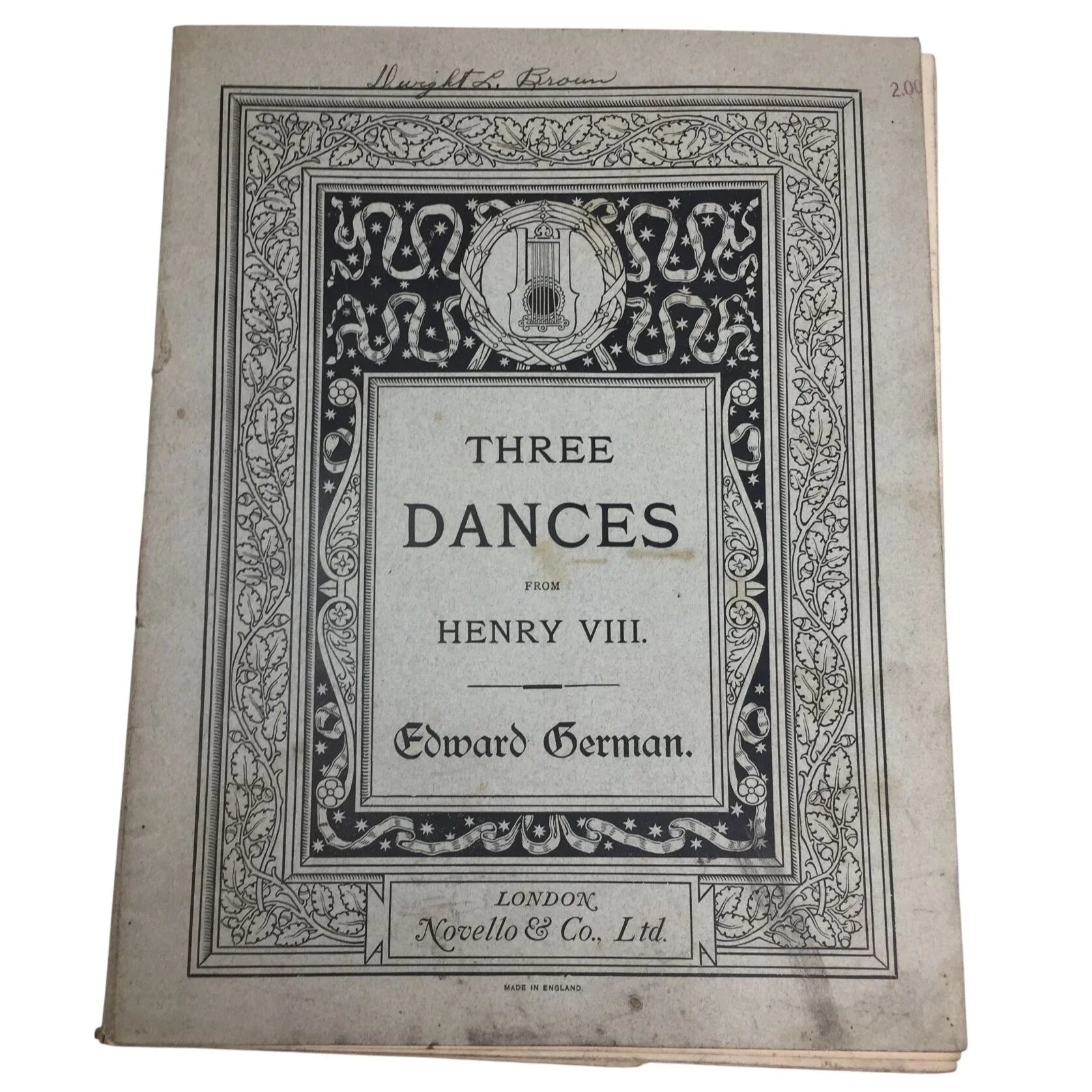 ''THREE DANCE FROM HENRY VIII EDWARD GERMAN'' - A+ Stuff - SHEET MUSIC - A+ Stuff