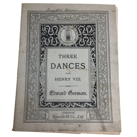 ''THREE DANCE FROM HENRY VIII EDWARD GERMAN'' - A+ Stuff - SHEET MUSIC - A+ Stuff