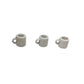 Three Miniature White Ceramic Figurine Coffee Mugs with Symbols on them - A+ Stuff - Figurines - A+ Stuff