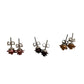 Three Pairs of Women's Rose Flower Stud Earrings with Backings on them - A+ Stuff - earrings - A+ Stuff