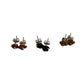 Three Pairs of Women's Rose Flower Stud Earrings with Backings on them - A+ Stuff - earrings - A+ Stuff