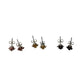 Three Pairs of Women's Rose Flower Stud Earrings with Backings on them - A+ Stuff - earrings - A+ Stuff