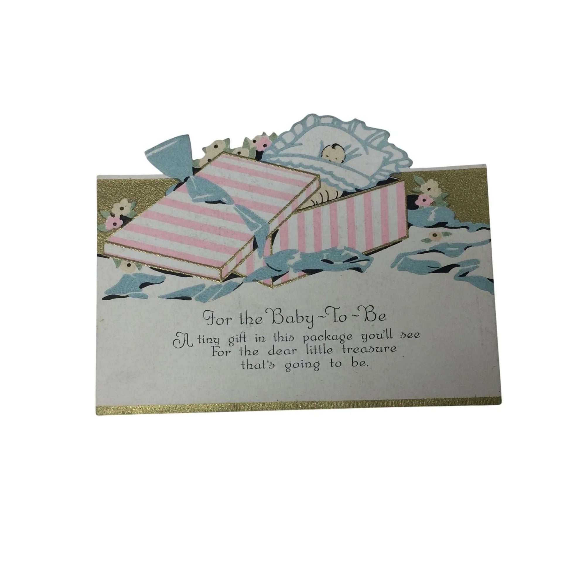 Three Vintage Baby Shower/Welcoming a New Baby Miniature Cards - A+ Stuff - Collectibles - A+ Stuff