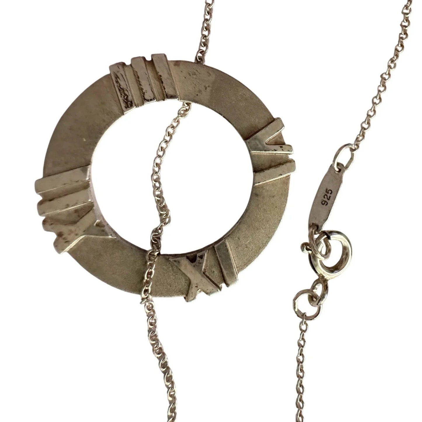 Tiffany and Co Atlas Circle Pendant Necklace - Tiffany & Co. - Necklace with Pendant - A+ Stuff