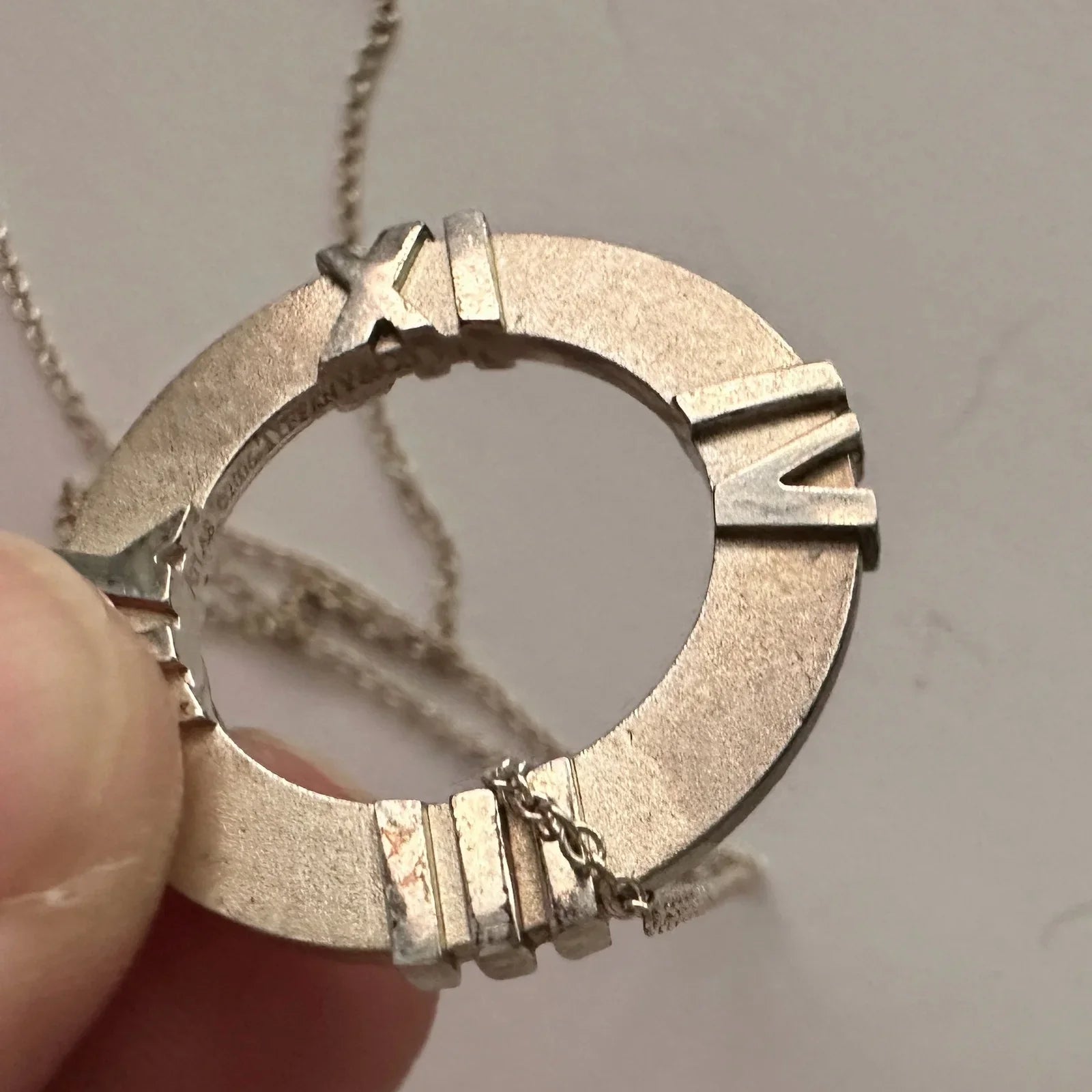 Tiffany and Co Atlas Circle Pendant Necklace - Tiffany & Co. - Necklace with Pendant - A+ Stuff