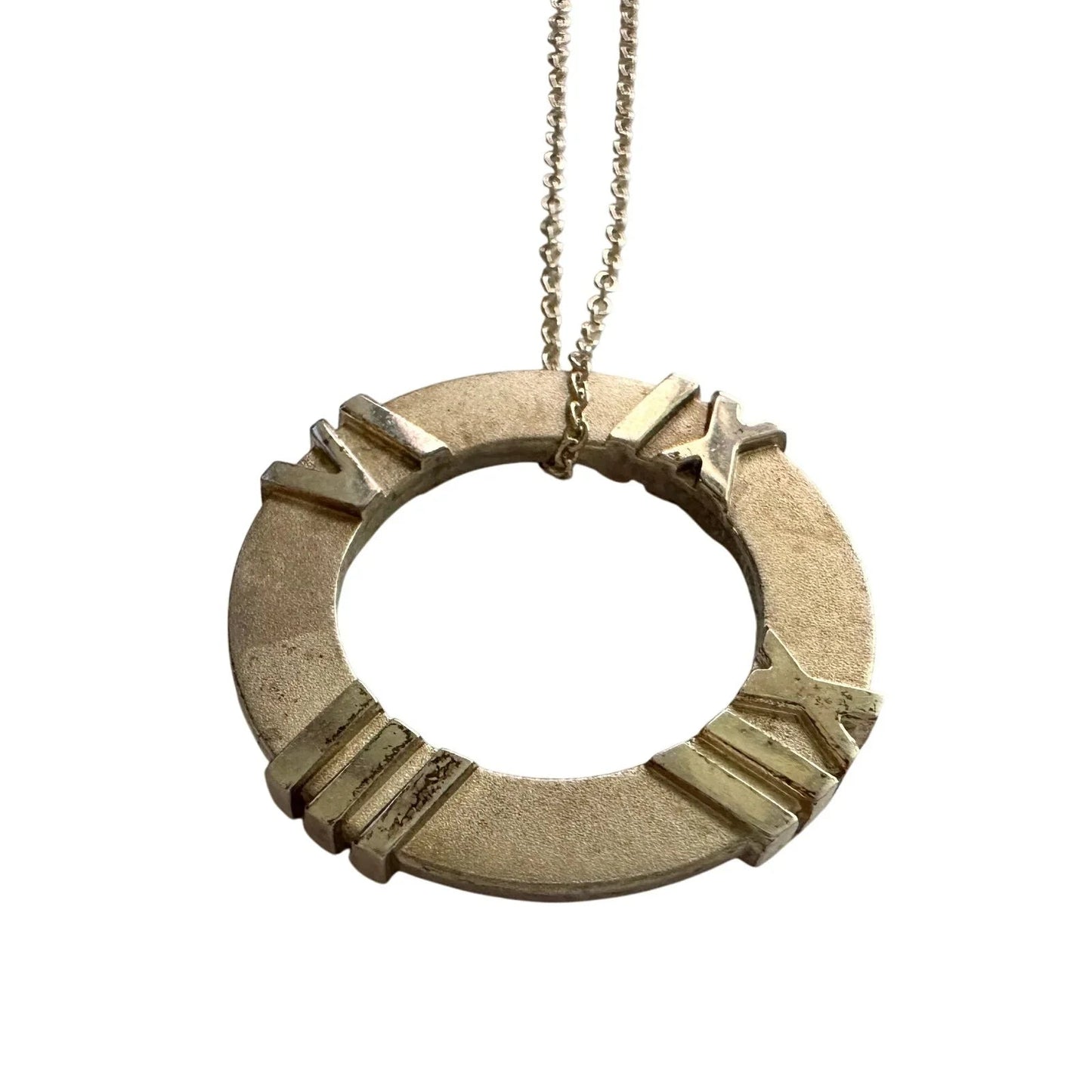 Tiffany and Co Atlas Circle Pendant Necklace - Tiffany & Co. - Necklace with Pendant - A+ Stuff
