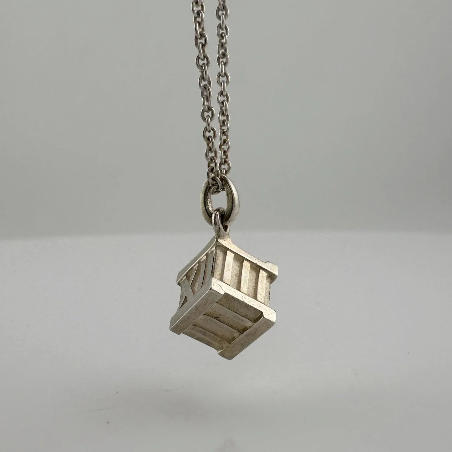 Tiffany and Co Atlas Cube Necklace Sterling Silver - A+ Stuff