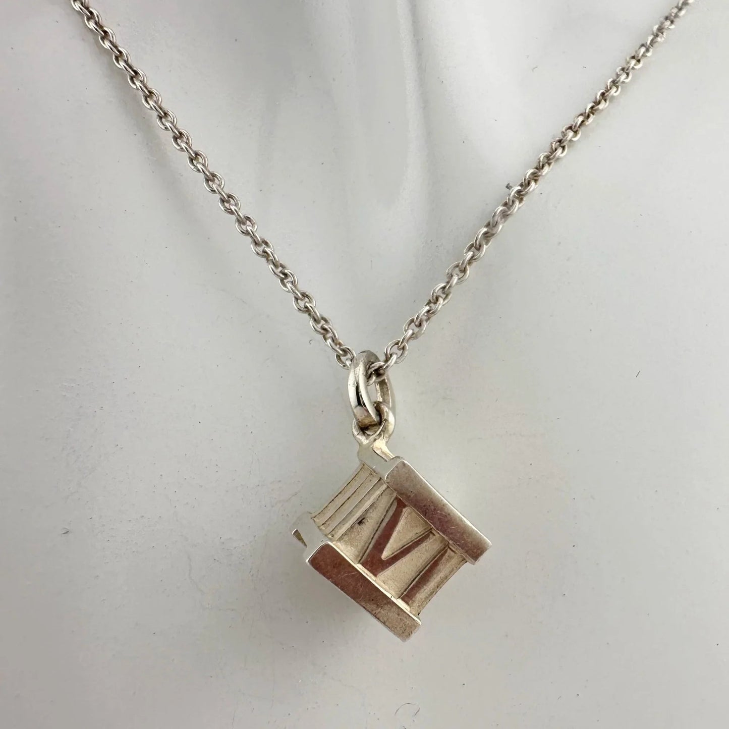 Tiffany and Co Atlas Cube Necklace Sterling Silver - A+ Stuff