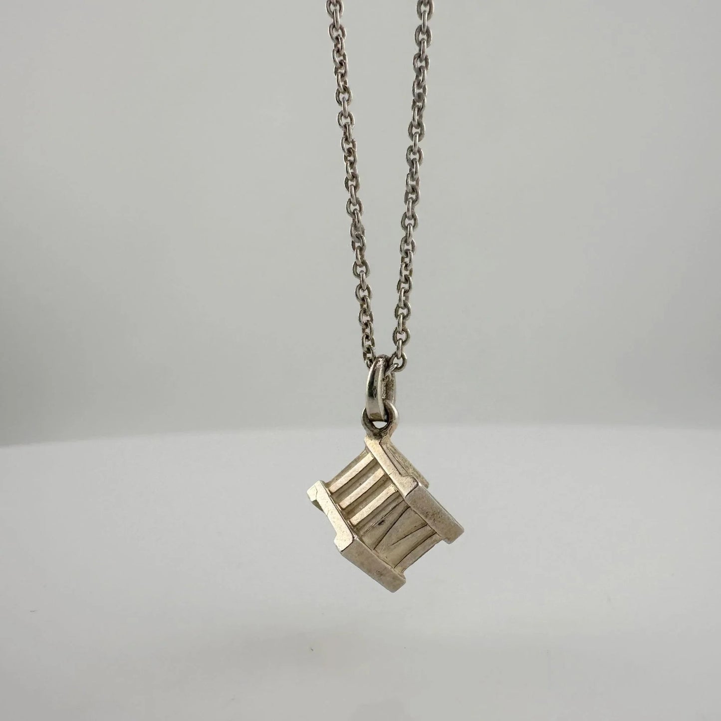 Tiffany and Co Atlas Cube Necklace Sterling Silver - A+ Stuff