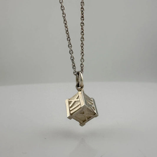 Tiffany and Co Atlas Cube Necklace Sterling Silver - A+ Stuff