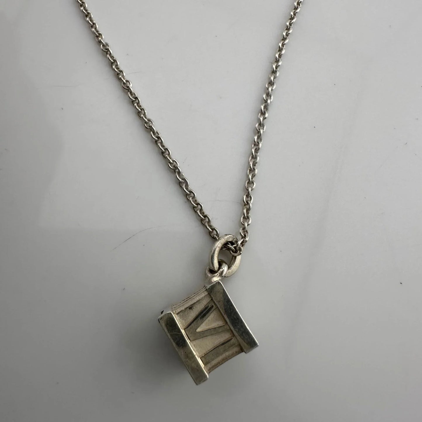 Tiffany and Co Atlas Cube Necklace Sterling Silver - A+ Stuff
