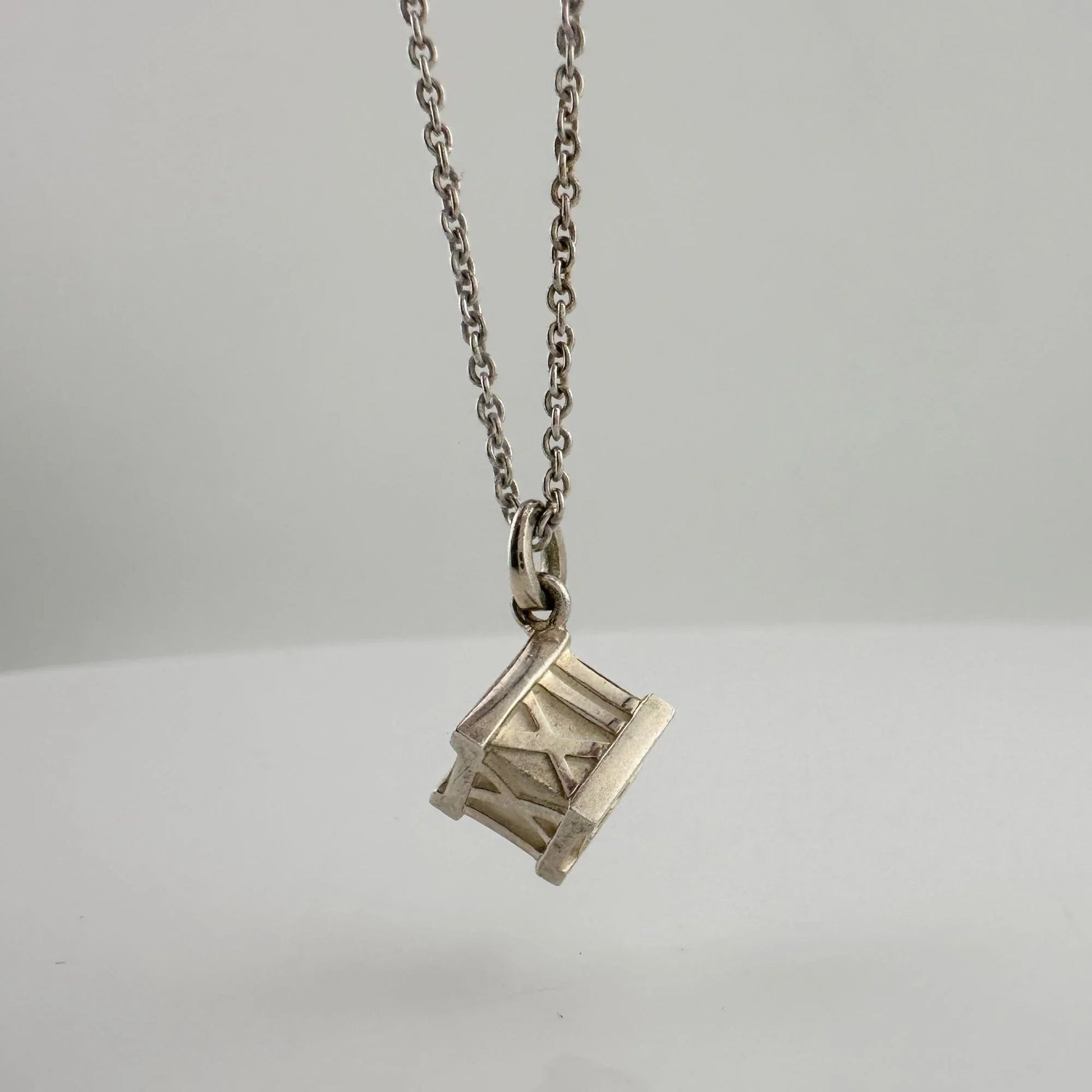 Tiffany and Co Atlas Cube Necklace Sterling Silver - A+ Stuff