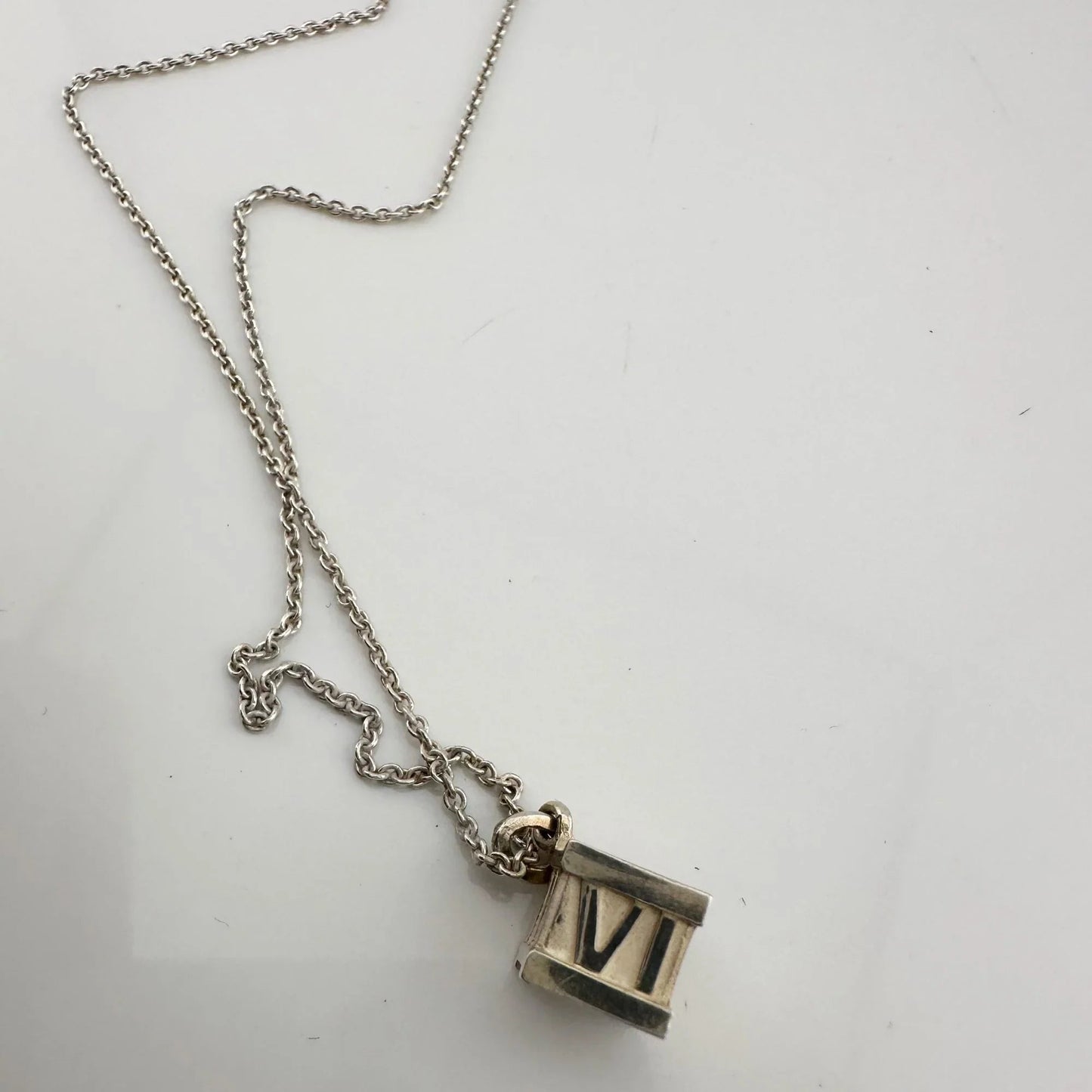 Tiffany and Co Atlas Cube Necklace Sterling Silver - A+ Stuff