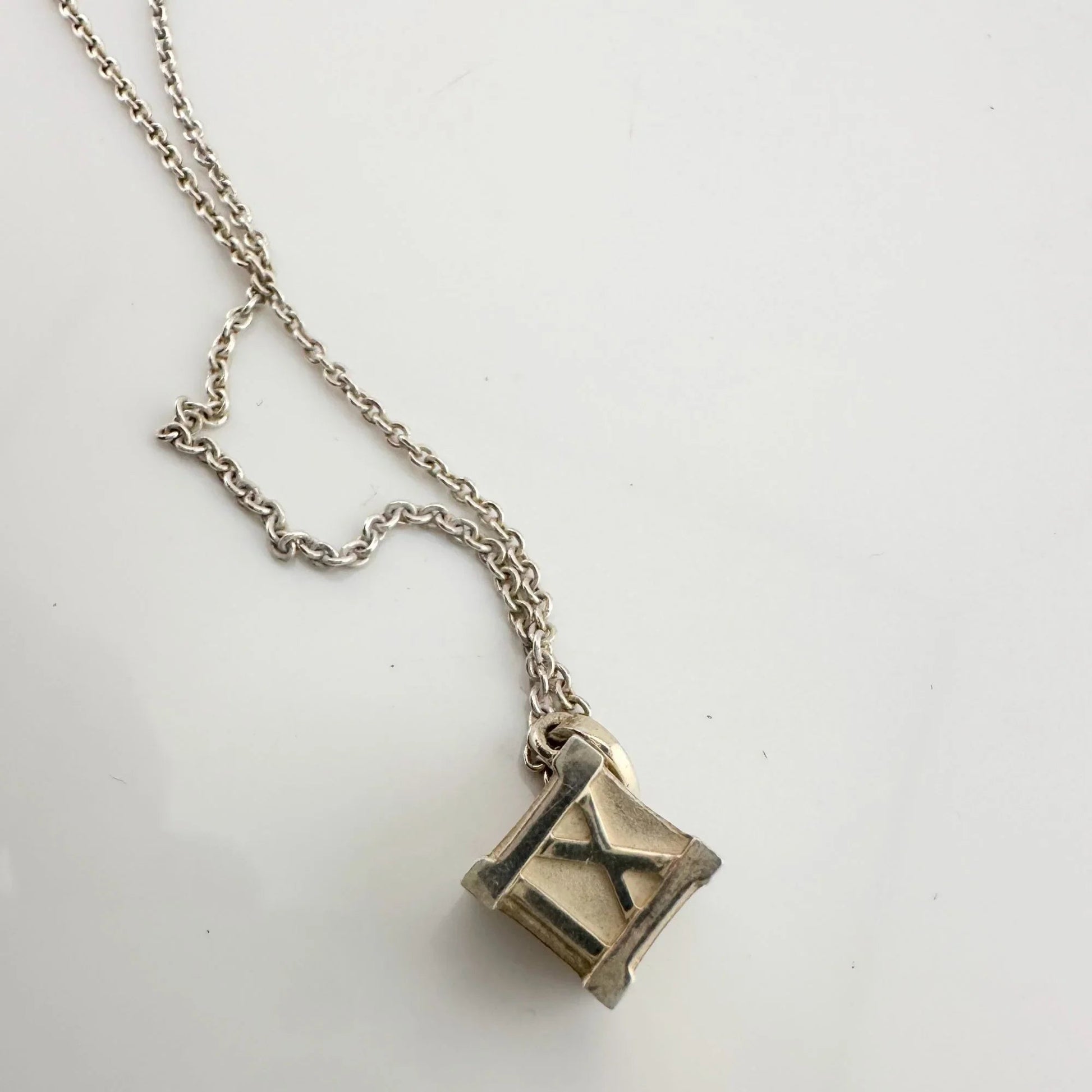 Tiffany and Co Atlas Cube Necklace Sterling Silver - A+ Stuff