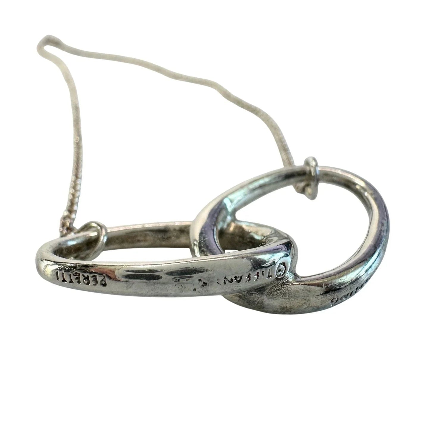 Tiffany and Co Elsa Peretti Large Double Loop Pendant Necklace 15" - Sterling Silver - Tiffany & Co. - Necklace with Pendant - A+ Stuff