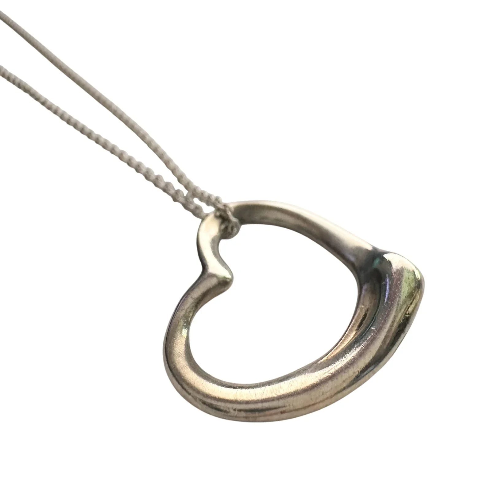 Tiffany and Co Elsa Peretti Medium Open Heart Necklace 16" - Tiffany & Co. - A+ Stuff