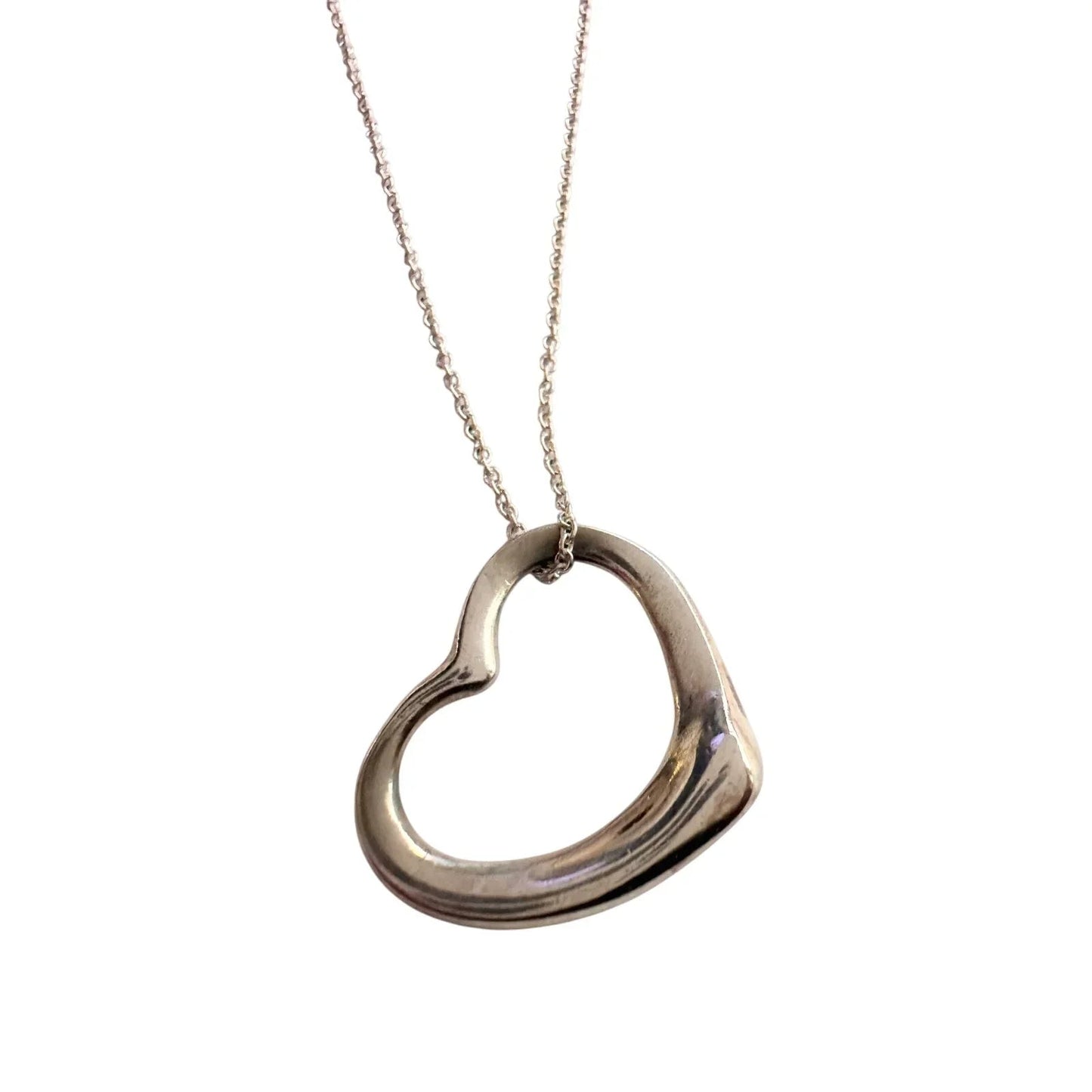 Tiffany and Co Elsa Peretti Medium Open Heart Necklace 16" - Tiffany & Co. - A+ Stuff