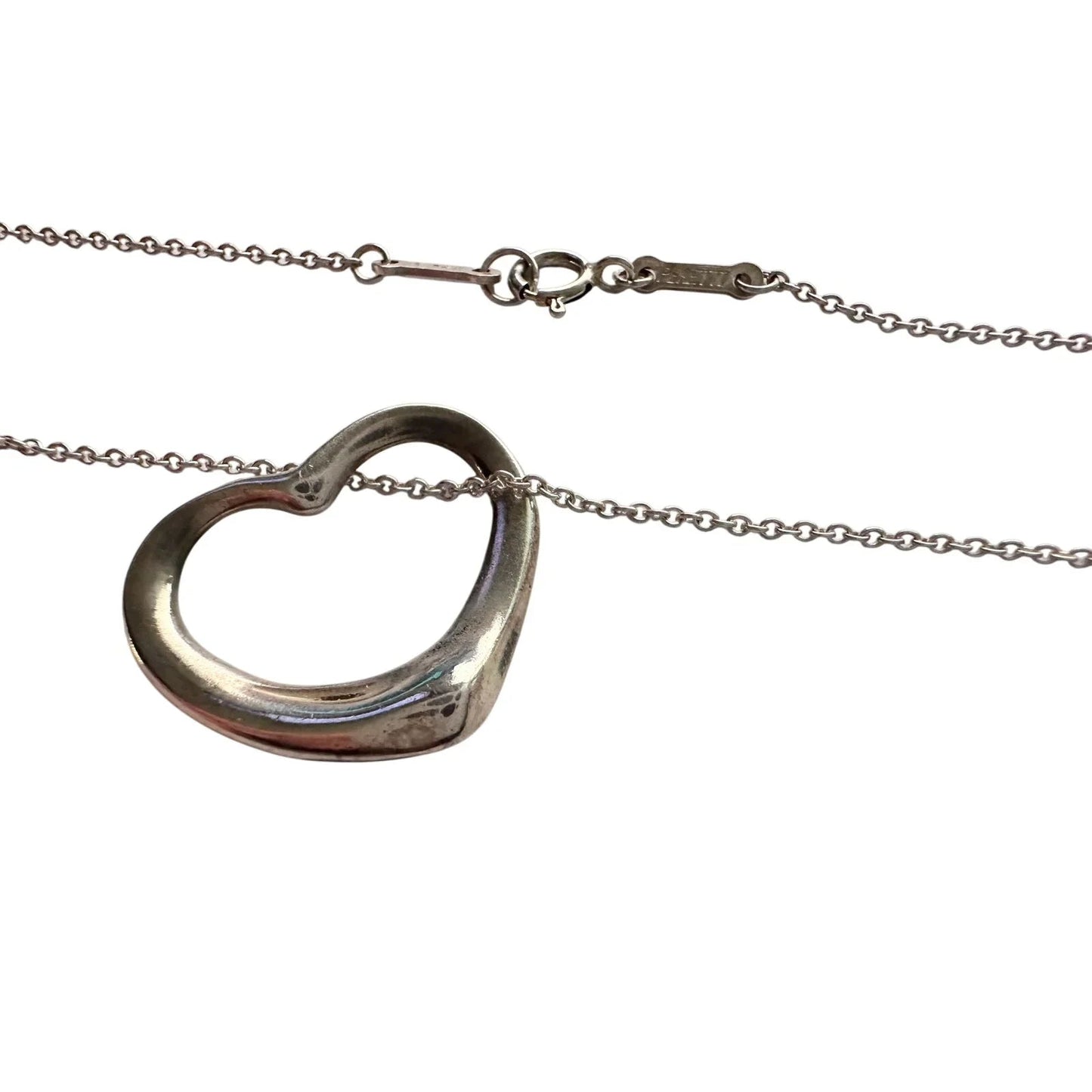 Tiffany and Co Elsa Peretti Medium Open Heart Necklace 16" - Tiffany & Co. - A+ Stuff