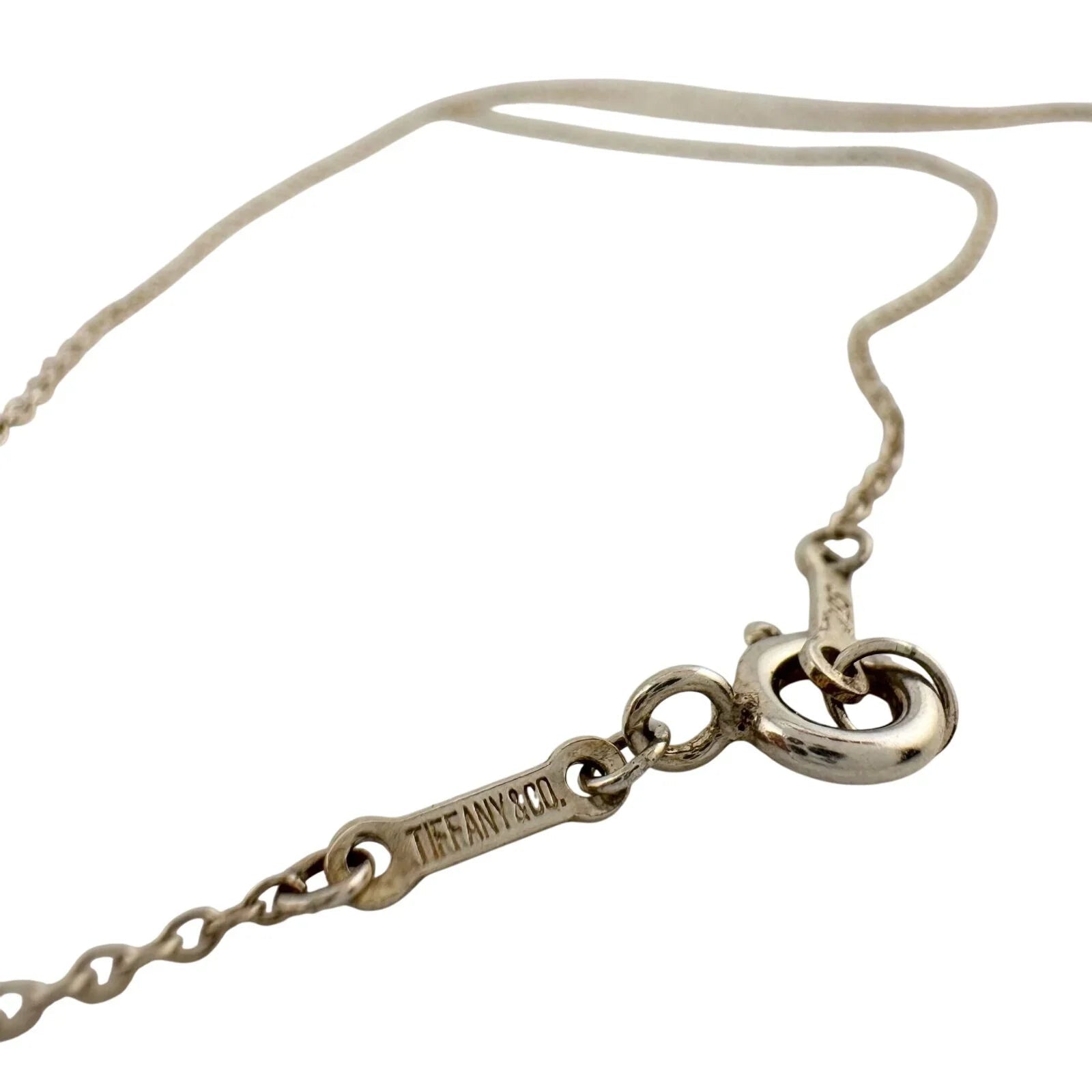 Tiffany and Co Elsa Peretti Medium Teardrop Pendant Necklace 16" - Sterling Silver - Tiffany & Co. - Necklace with Pendant - A+ Stuff