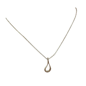 Tiffany and Co Elsa Peretti Medium Teardrop Pendant Necklace 16" - Sterling Silver