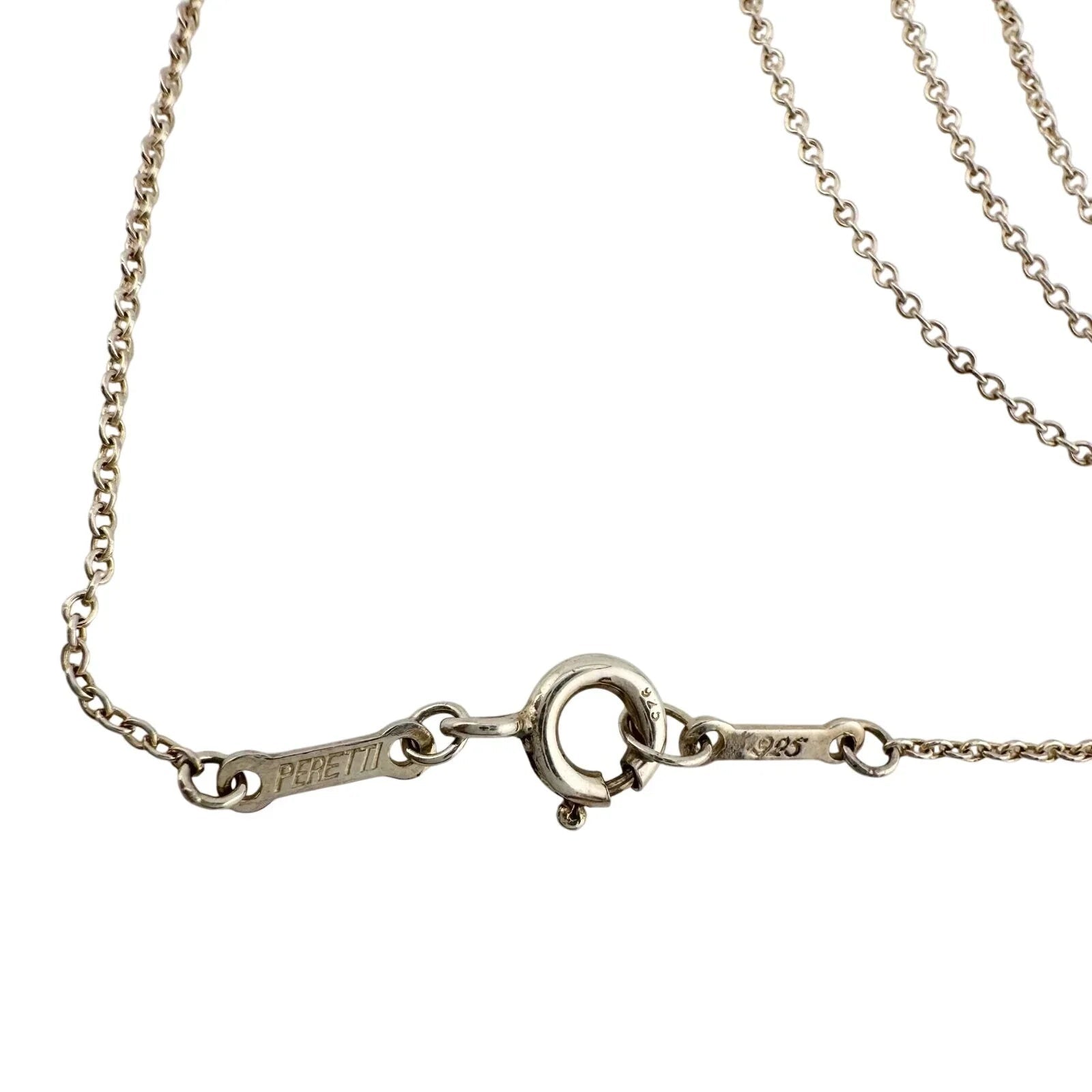 Tiffany and Co Elsa Peretti Teardrop Pendant Necklace in Sterling Silver - Tiffany and Co - Designer Necklace - A+ Stuff