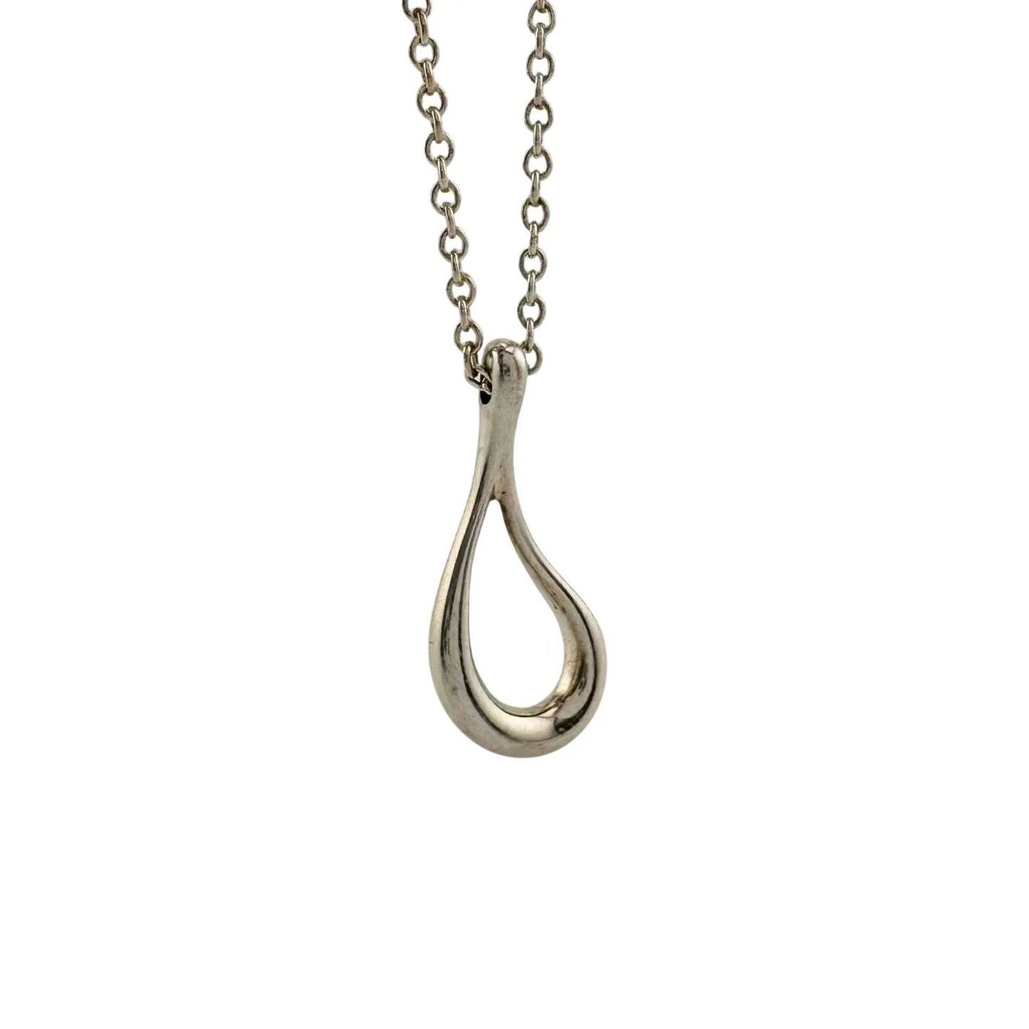 Tiffany and Co Elsa Peretti Teardrop Pendant Necklace in Sterling Silver - Tiffany and Co - Designer Necklace - A+ Stuff