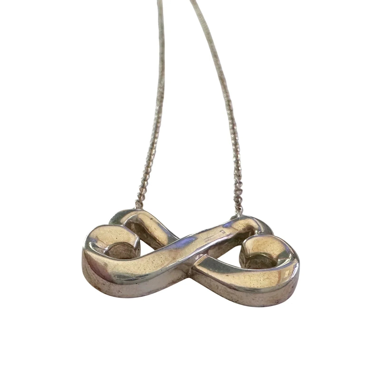Tiffany and Co Paloma Picasso Double Loving Heart Infinity Necklace 16" - Tiffany & Co. - Necklace with Pendant - A+ Stuff