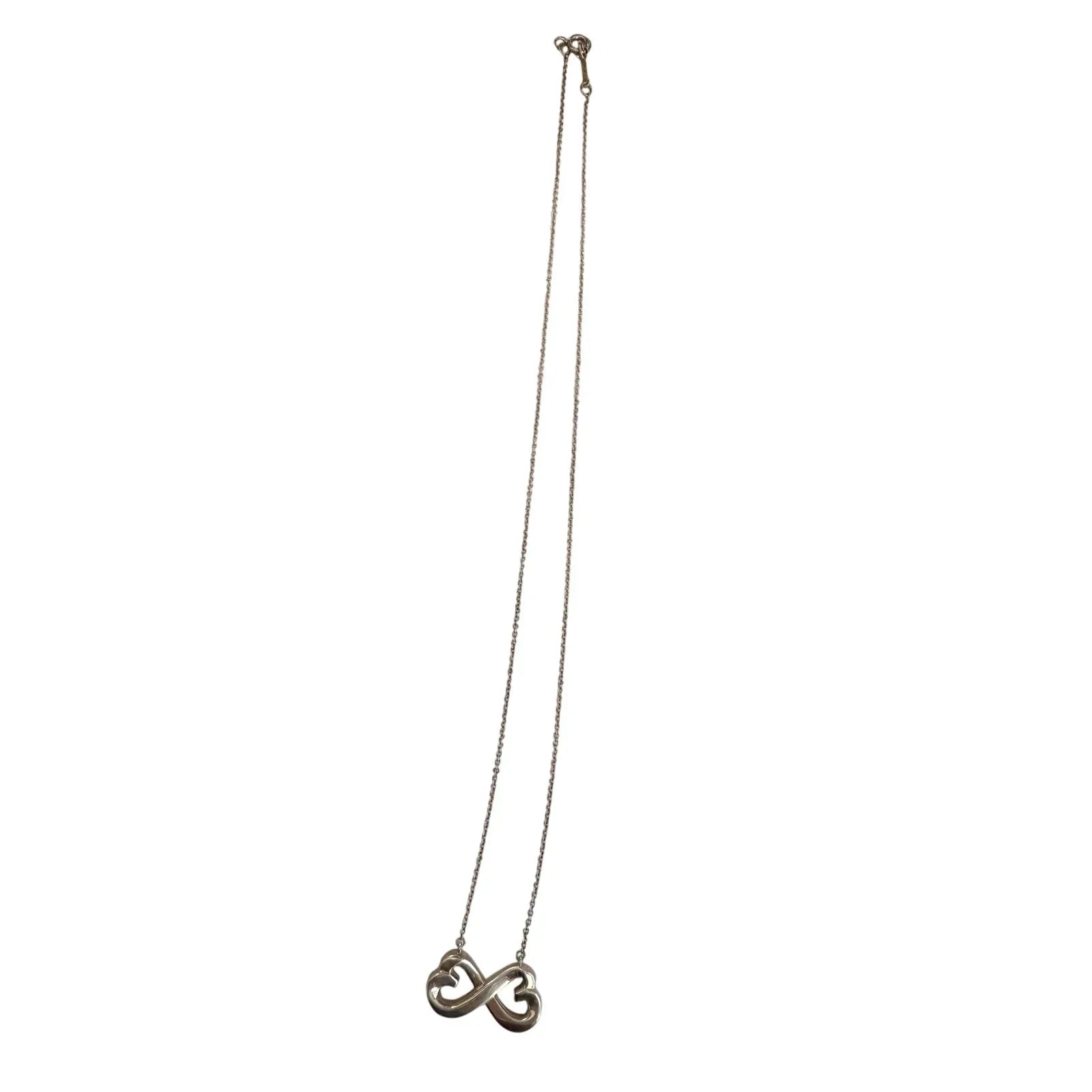 Tiffany and Co Paloma Picasso Double Loving Heart Infinity Necklace 16" - Tiffany & Co. - Necklace with Pendant - A+ Stuff