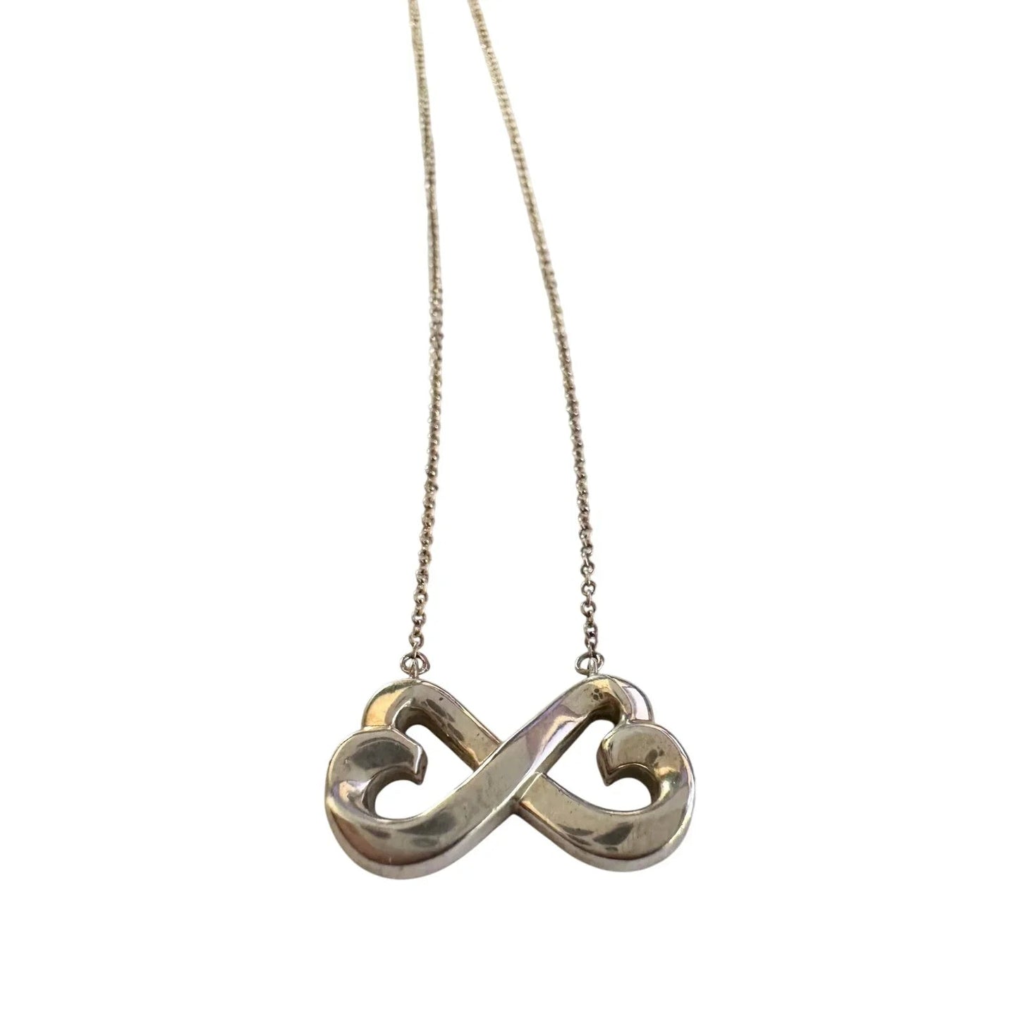 Tiffany and Co Paloma Picasso Double Loving Heart Infinity Necklace 16" - Tiffany & Co. - Necklace with Pendant - A+ Stuff