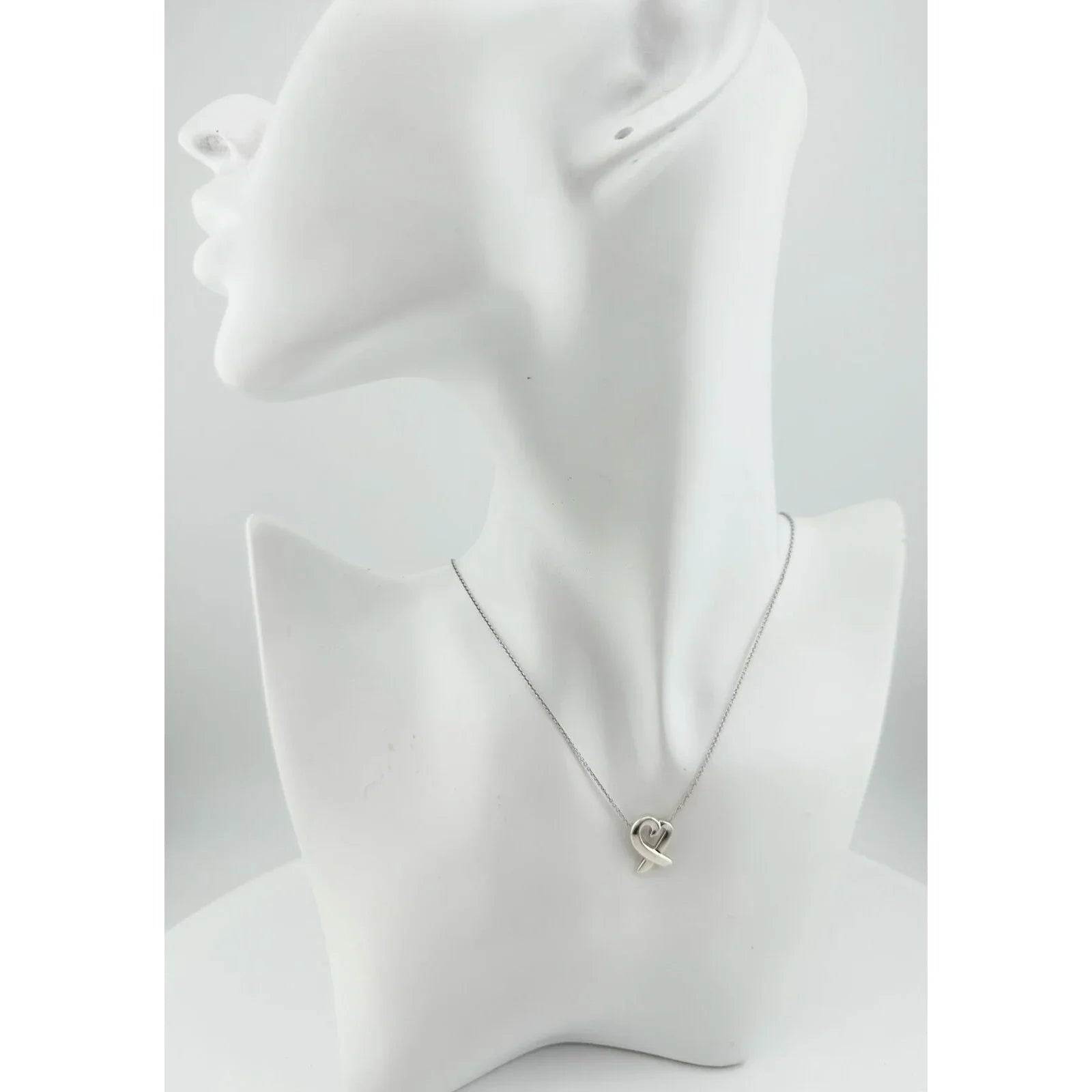 Tiffany and Co Paloma Picasso Small Loving Heart Pendant Necklace 18" - Tiffany and Co - Designer Necklace - A+ Stuff