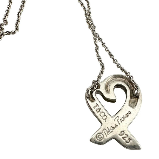 Tiffany and Co Paloma Picasso Small Loving Heart Pendant Necklace 18" - Tiffany and Co - Designer Necklace - A+ Stuff