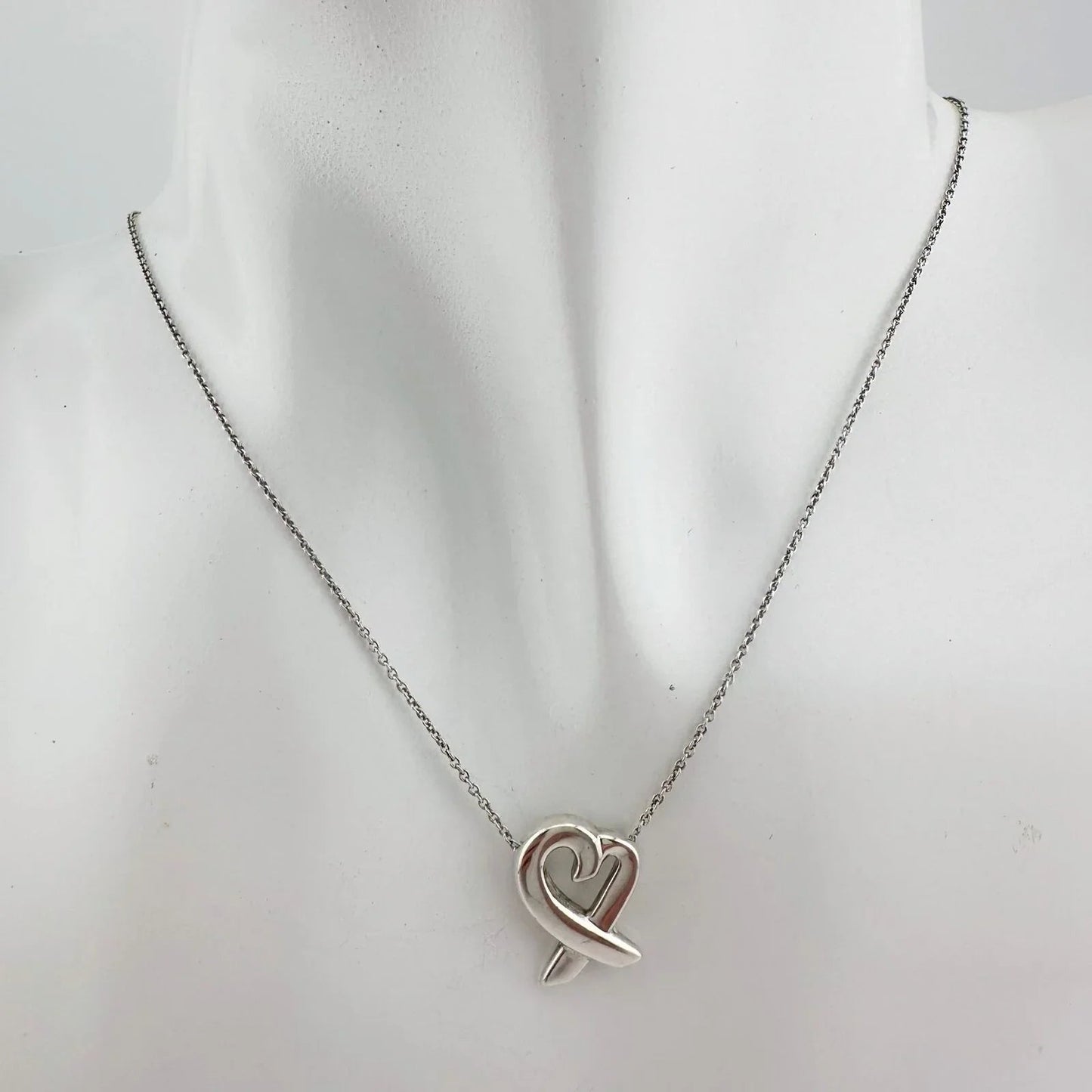Tiffany and Co Paloma Picasso Small Loving Heart Pendant Necklace 18" - Tiffany and Co - Designer Necklace - A+ Stuff